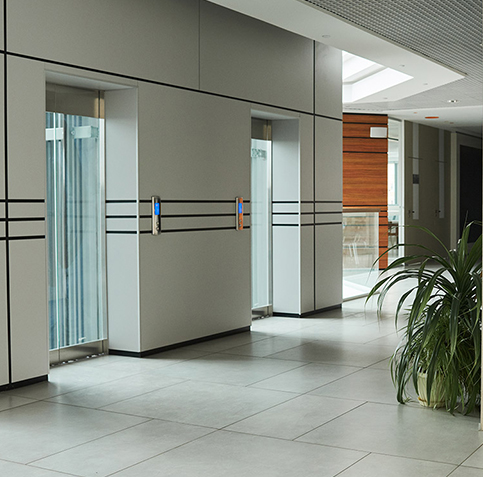 pasillo ascensores piso edificio gal ascensores chile